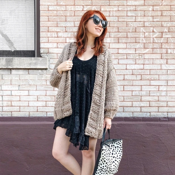 Nickichicki Heart U Back Handknit Cardigan Sweater - Picture 6 of 9